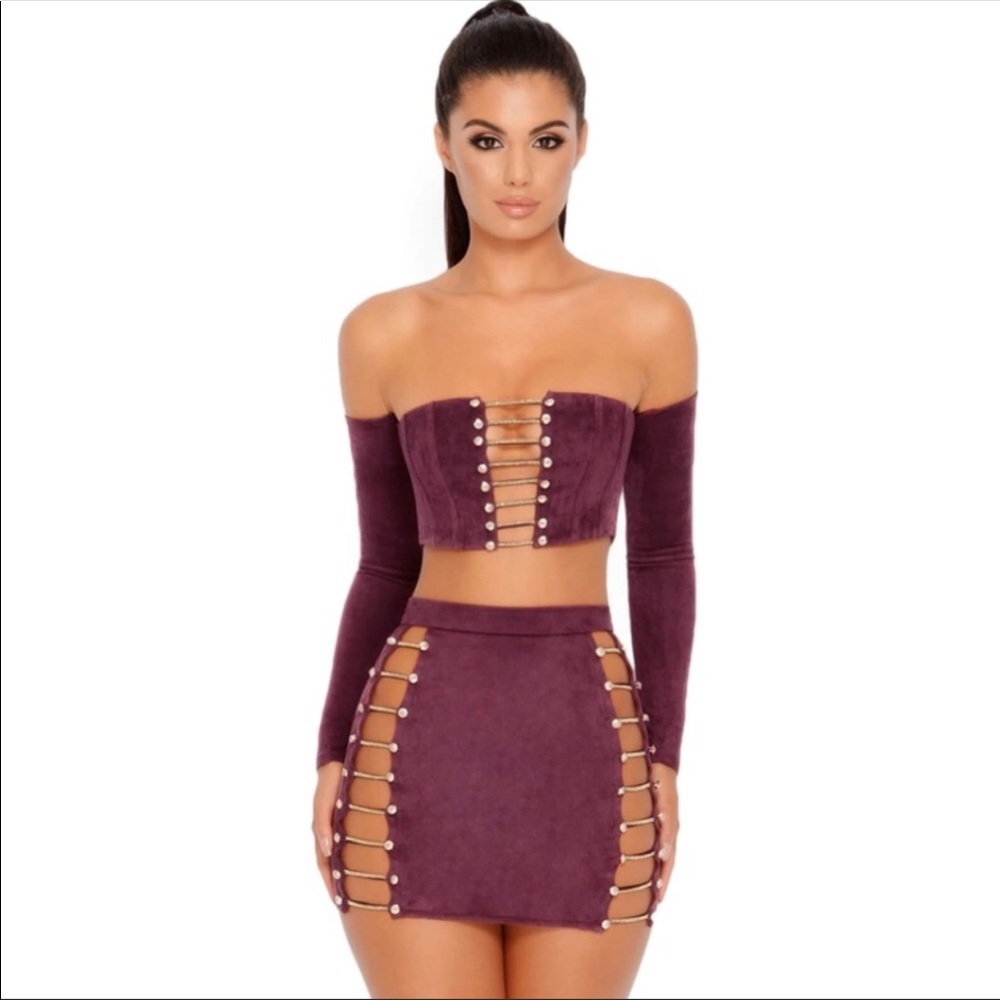 Suede two piece set